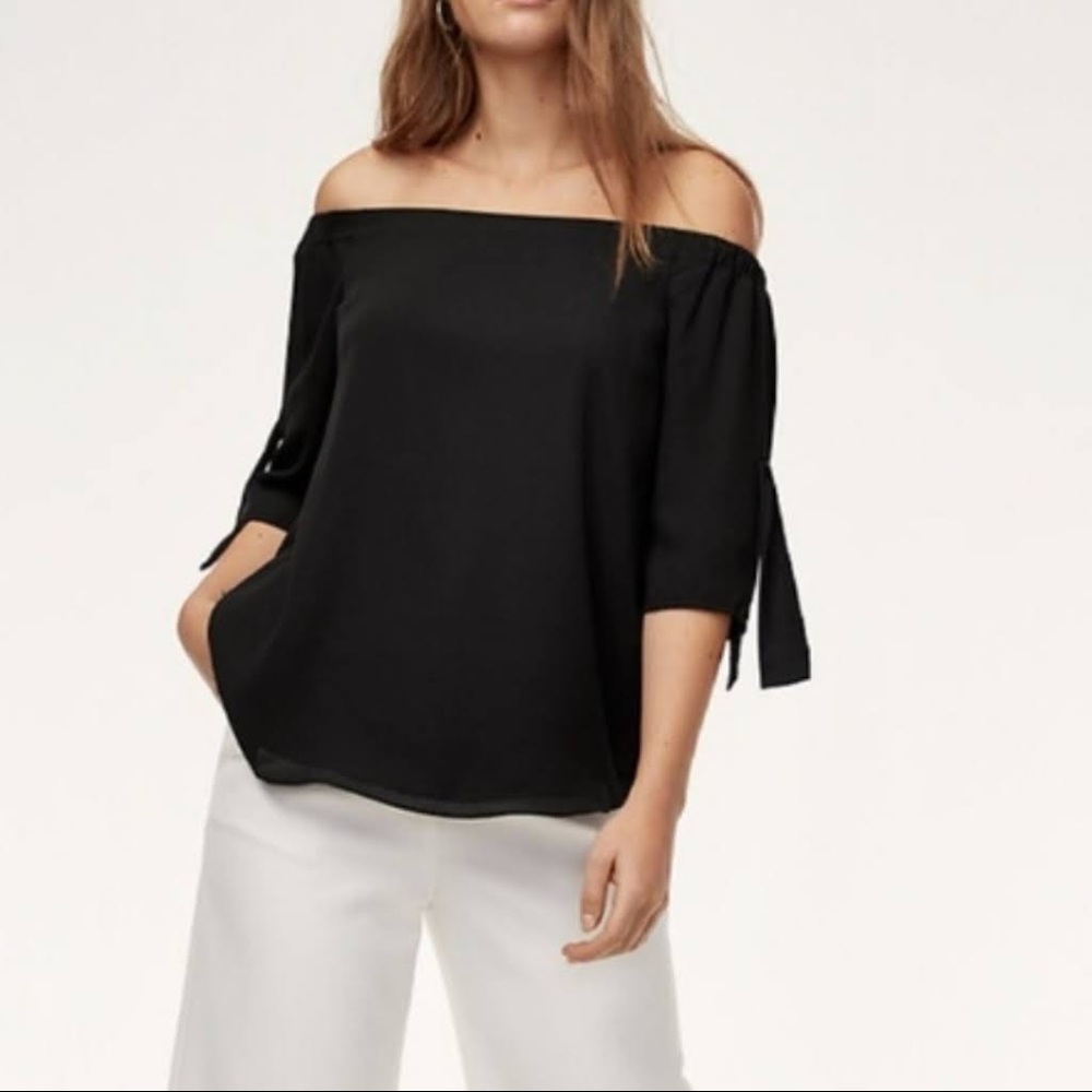 Babaton Malik off shoulder top. Black NWT size small